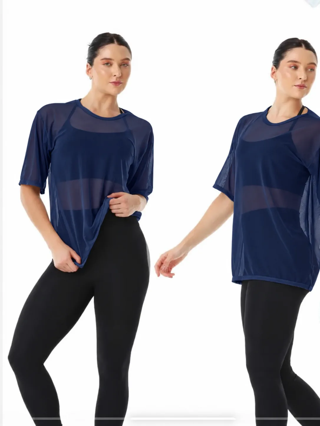 Camiseta Oversized Tule na cor Azul marinho
